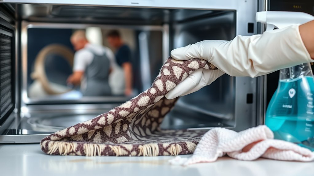 microwave residue cleaning techniques
