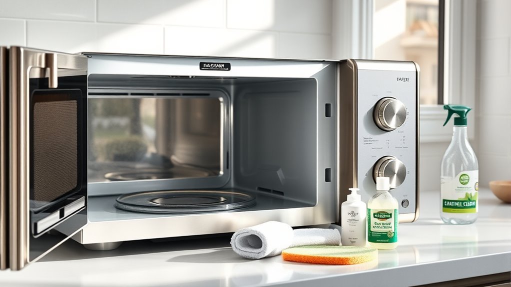 microwave turntable cleaning tips
