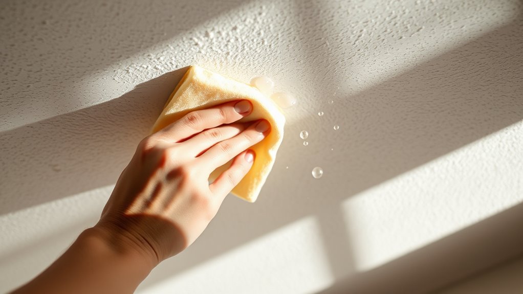 mild detergent for ceiling stains