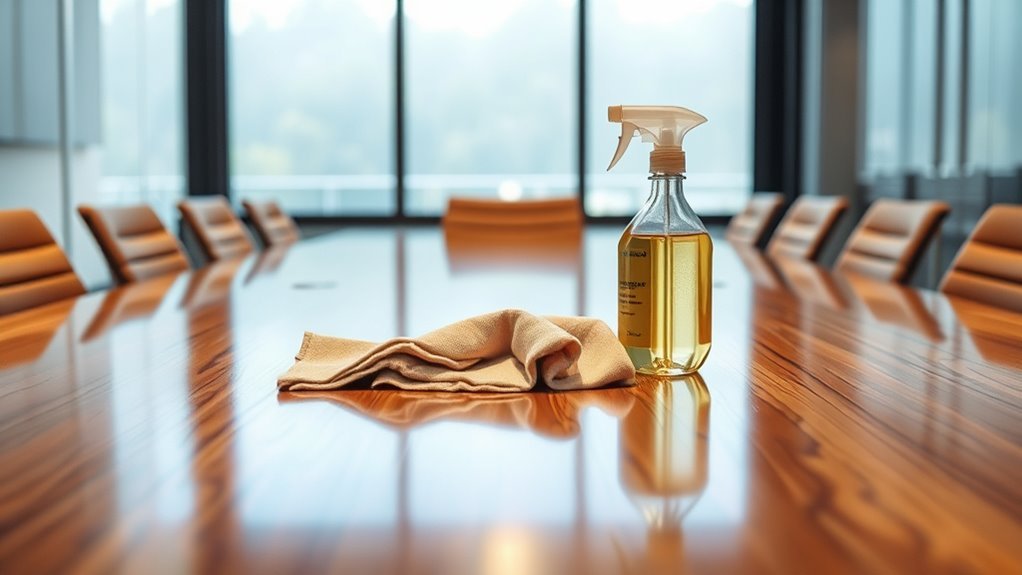 minimize conference table cleaning