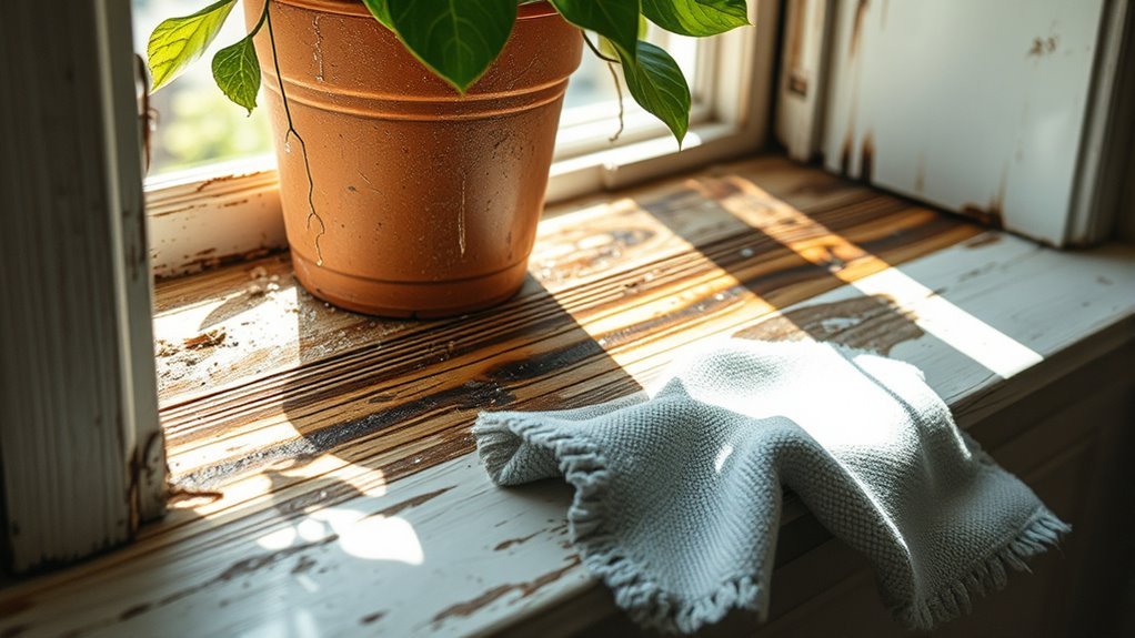 moisture management for windowsills