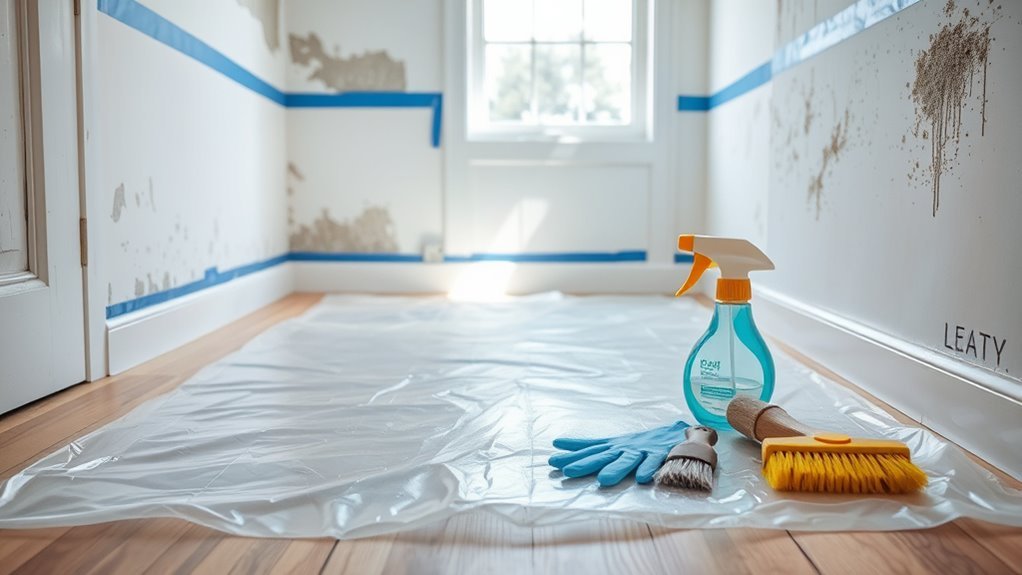 mold removal area preparation