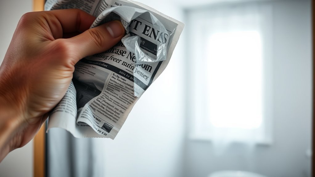 newspapers for streak free mirrors