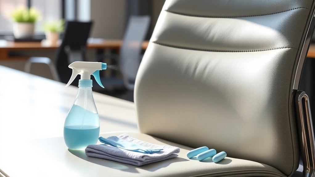 office chair cleaning preparation
