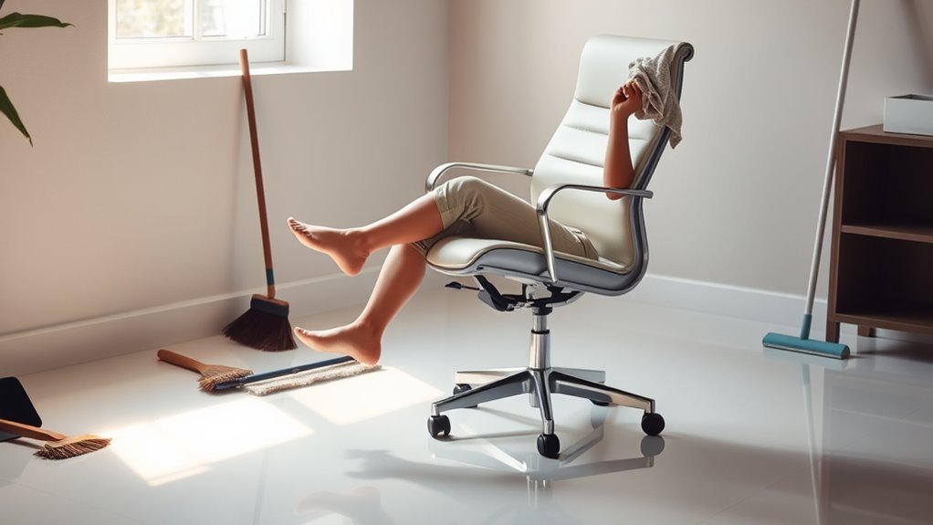 office chairs enhance cleaning efficiency