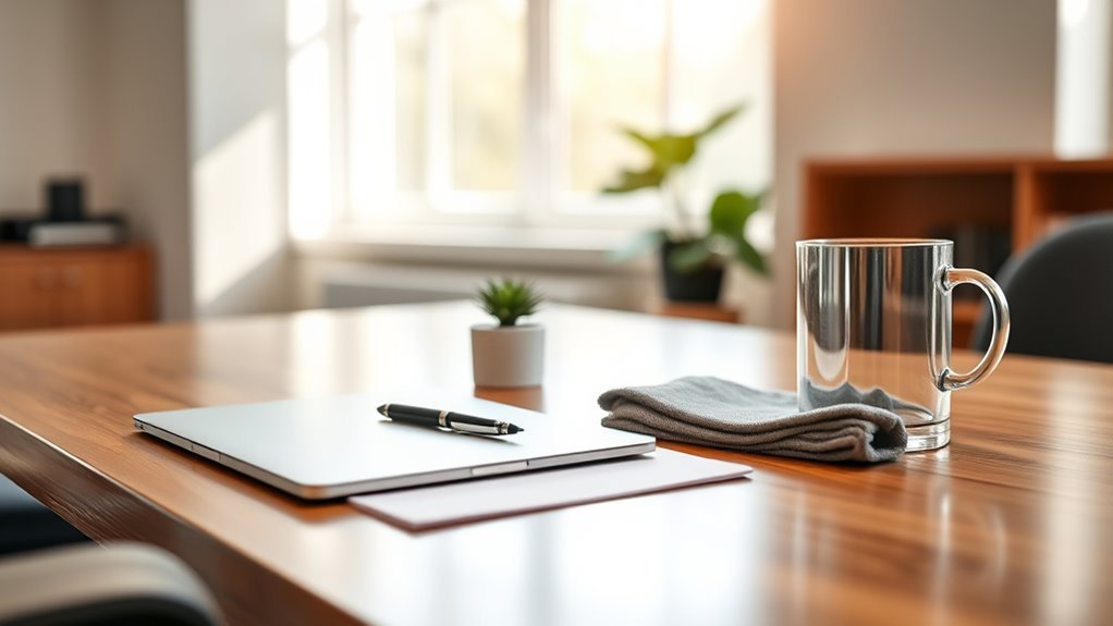 organize and declutter workspace