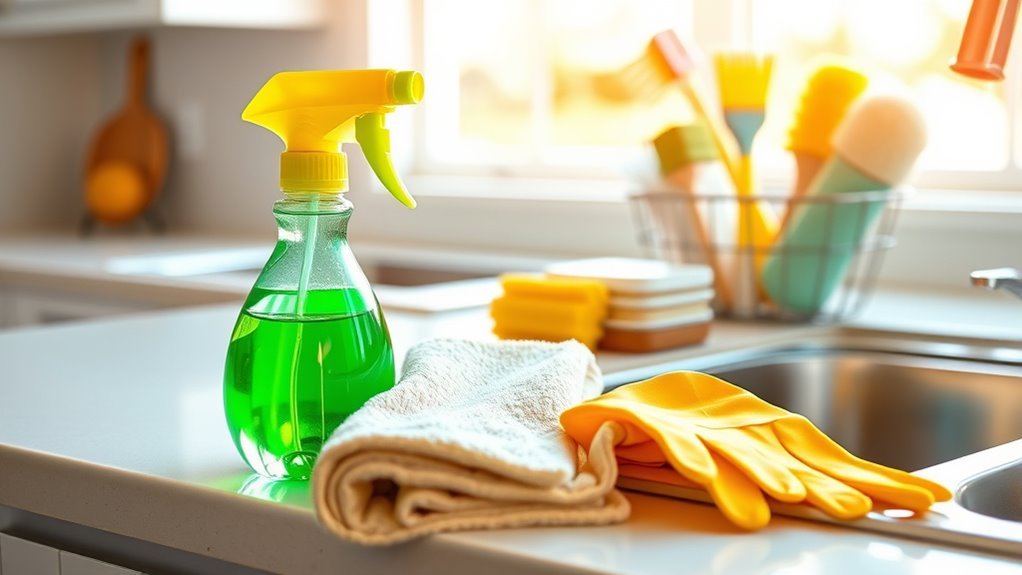 organize cleaning supplies efficiently