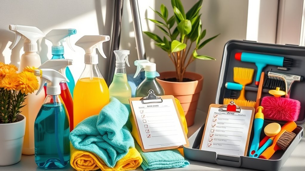 organize cleaning supplies efficiently
