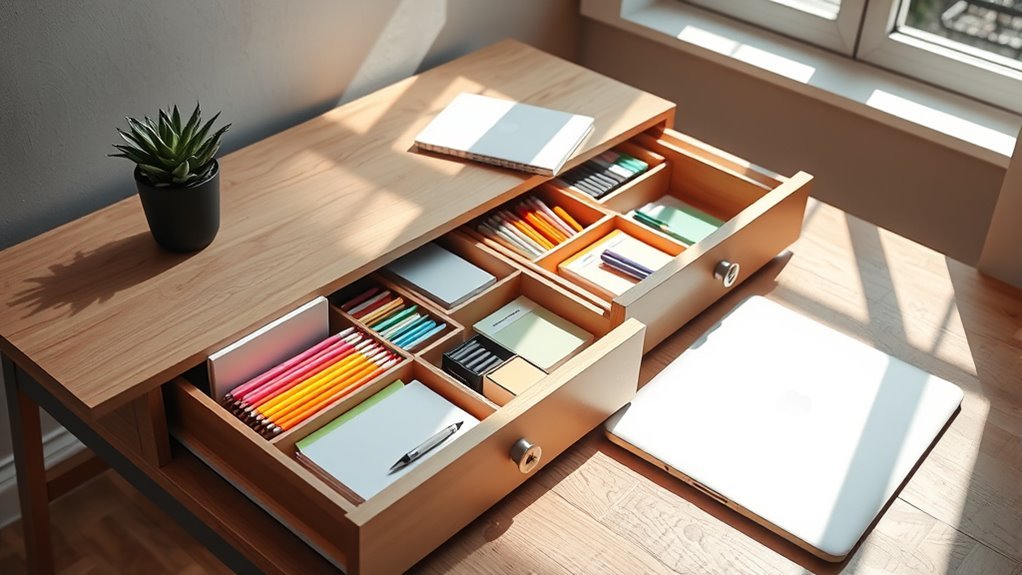 organize desk drawers effectively