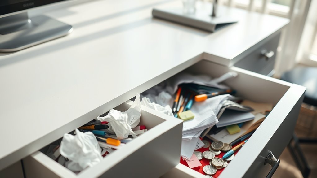 organize hidden desk clutter