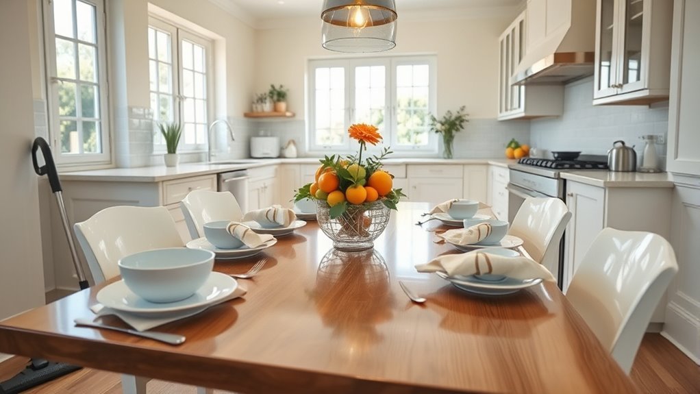 organize kitchen and dining