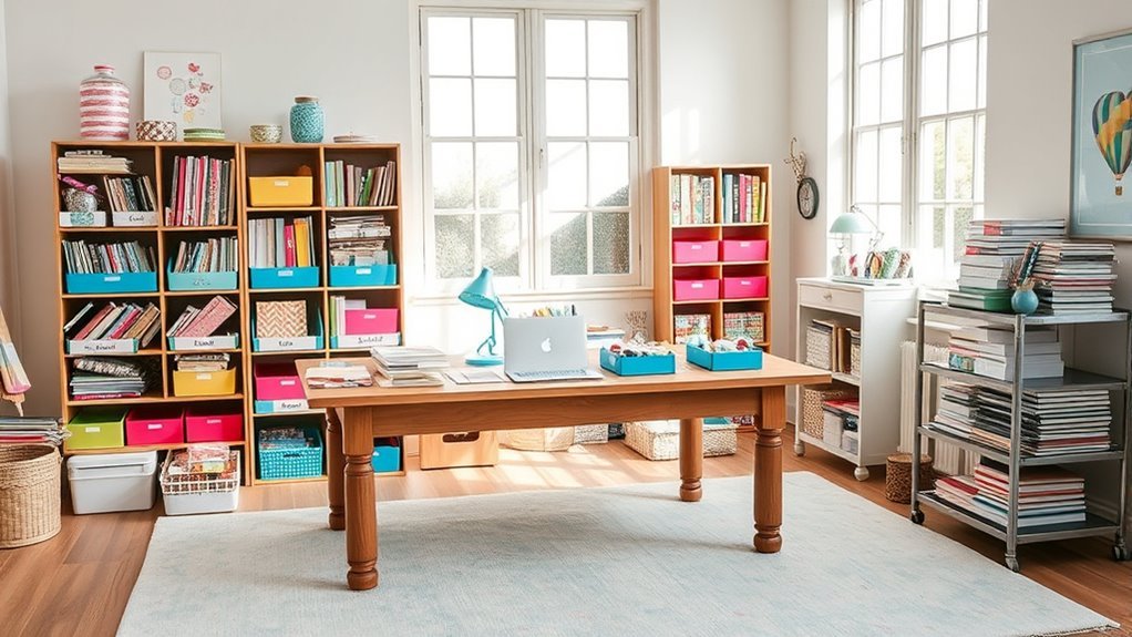 organize scrapbooking materials efficiently