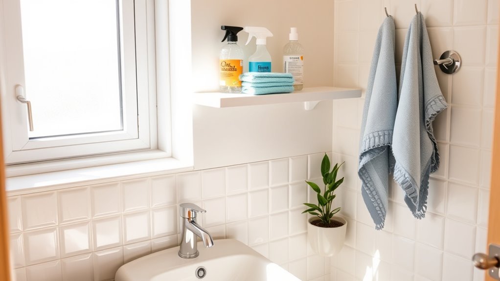 organized cleaning supplies easily