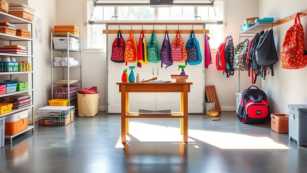 organized garage cleaning process
