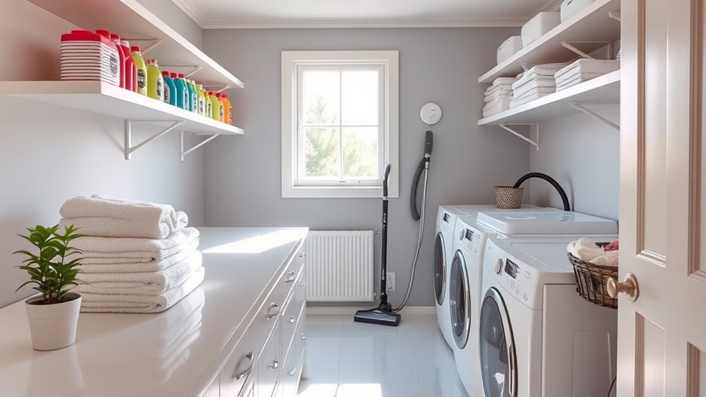 organized laundry supplies system