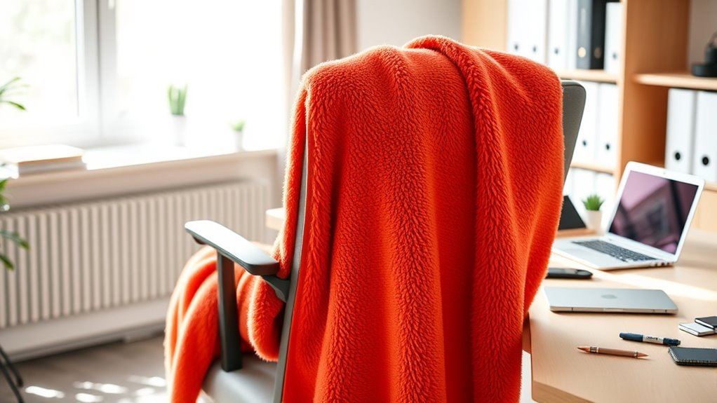 organized workspace for blanket removal
