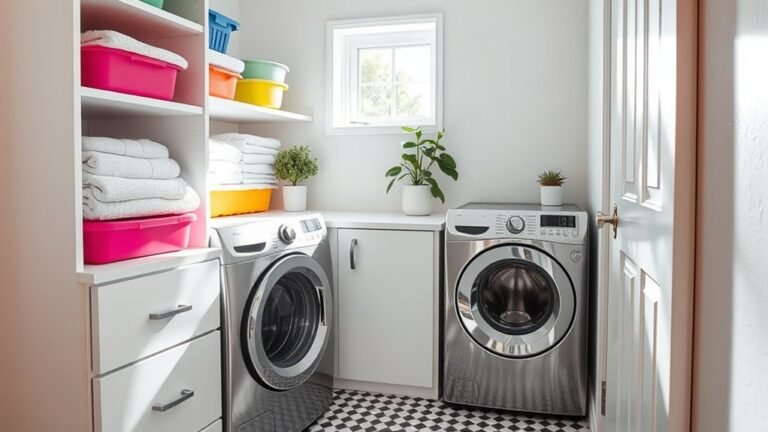 organizing compact laundry space