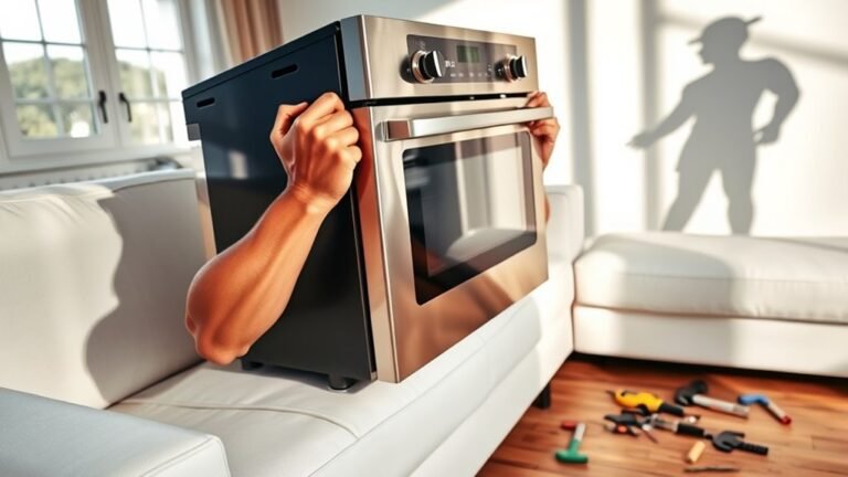 oven removal from couch