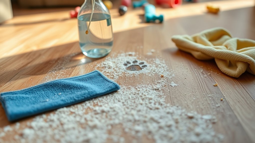 pet mess and dust