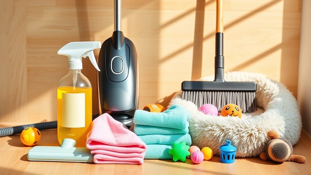 pet mess cleaning supplies
