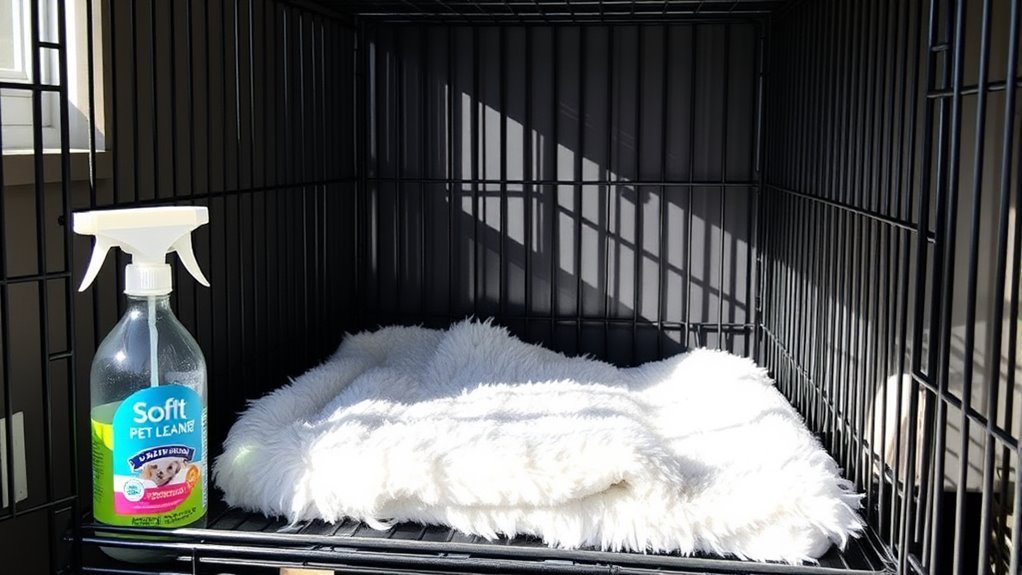 pet safe crate cleaning process