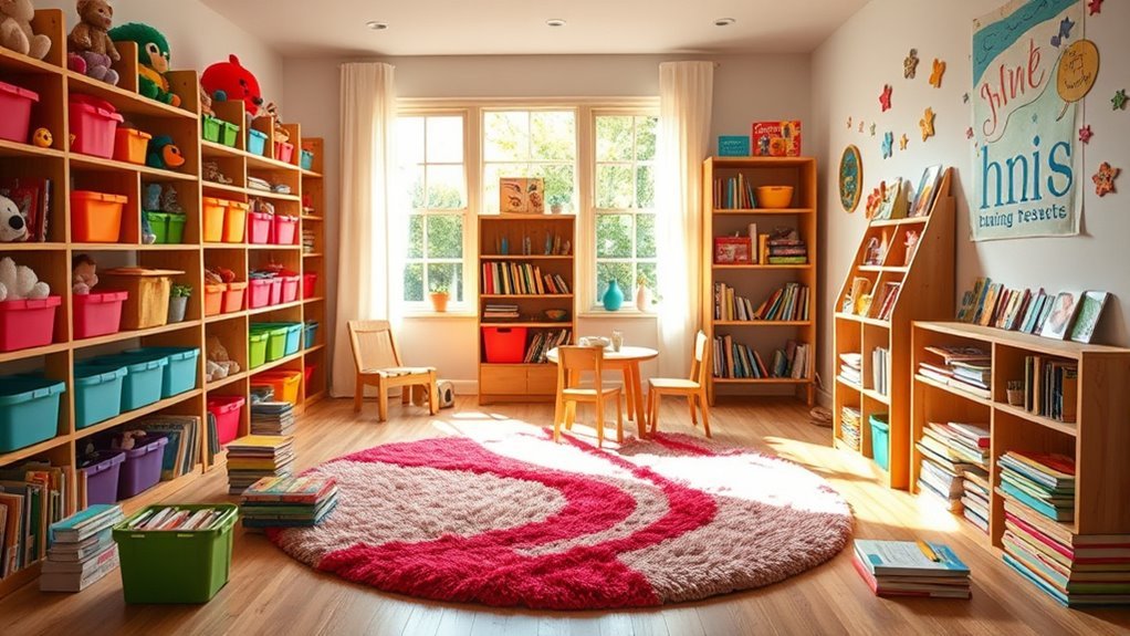 playroom cleaning and organizing