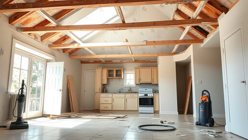 post removal kitchen renovation cleanup