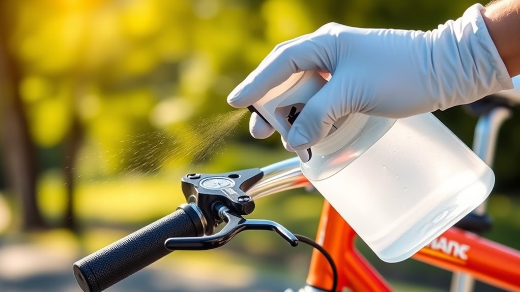 prepare bike for disinfection