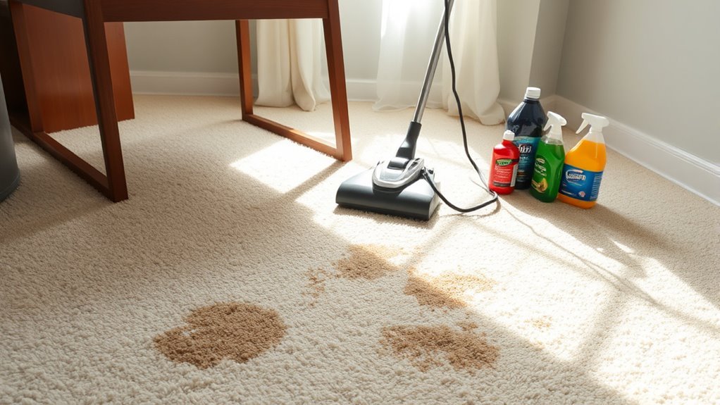 prepare carpet for cleaning