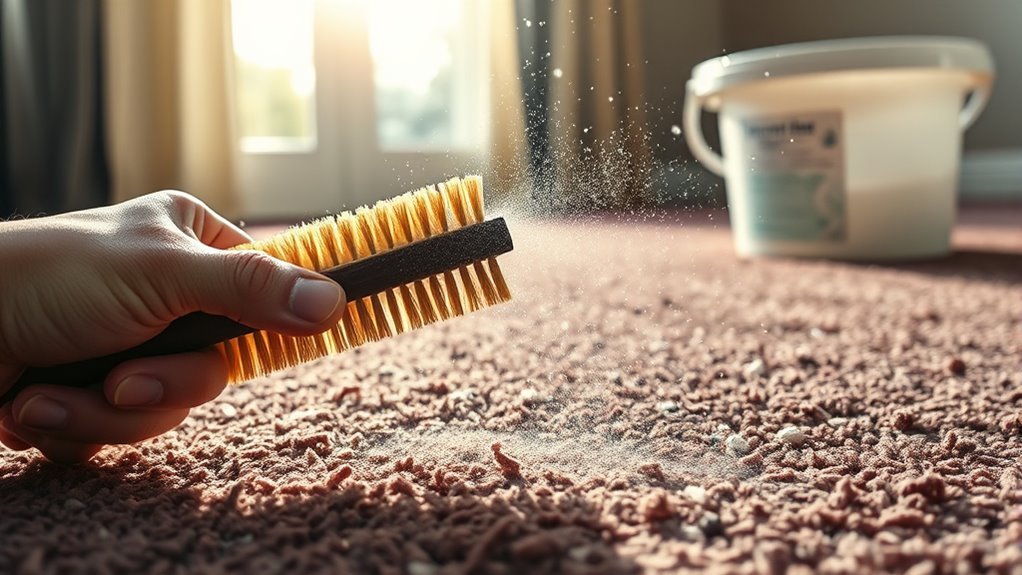 prepare carpet for cleaning