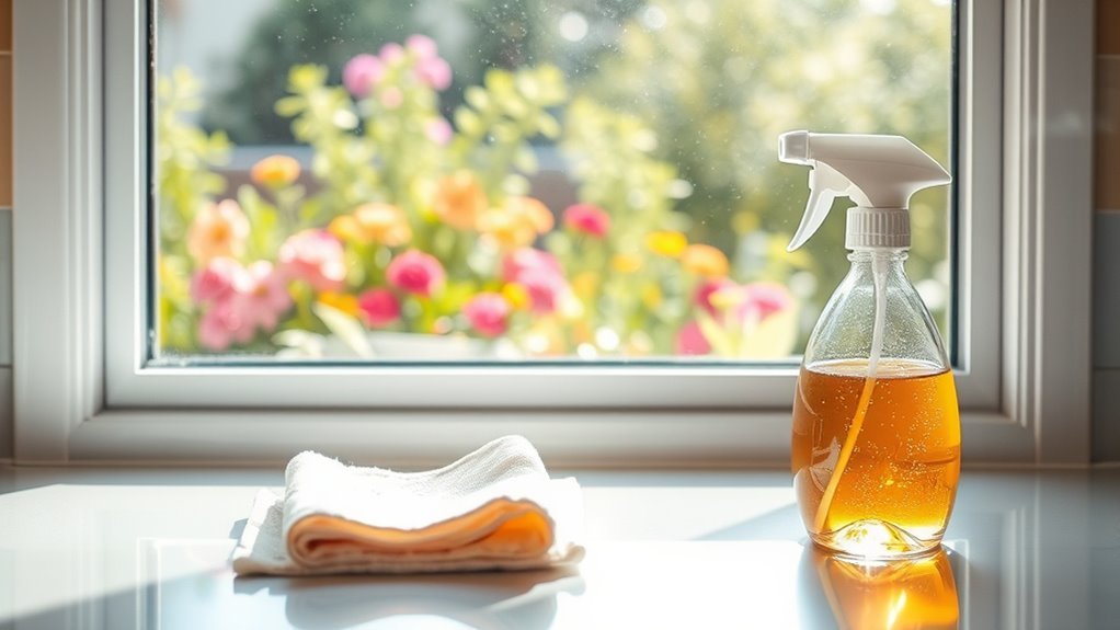 prepare glass before cleaning