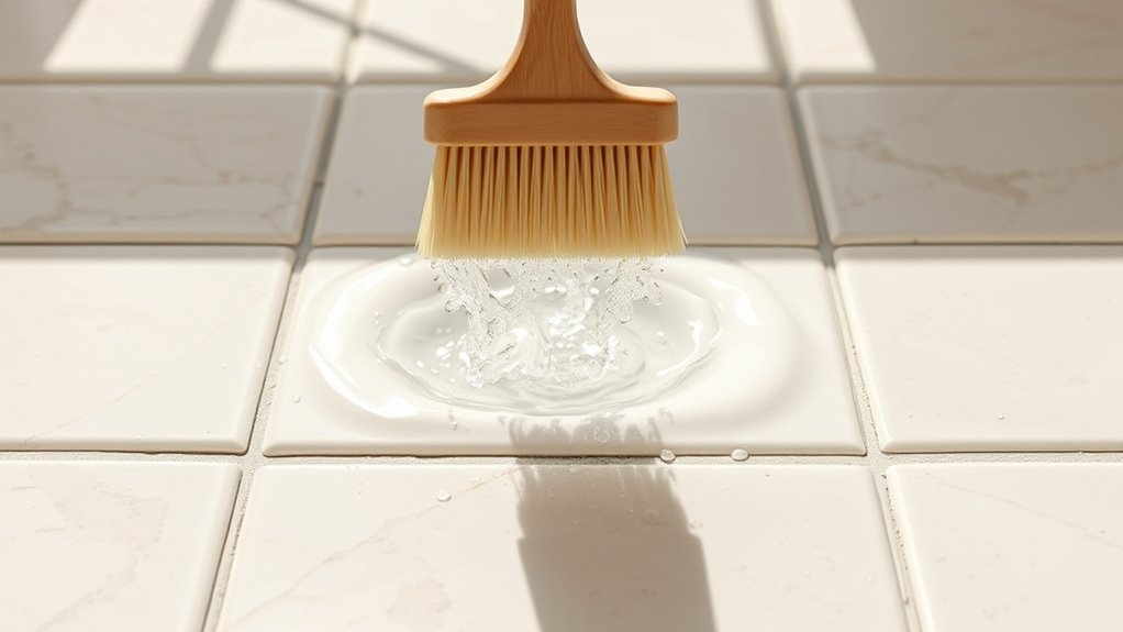 prepare grout for cleaning