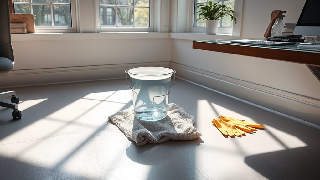 prepare office for cleaning