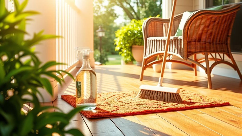 prepare porch for cleaning