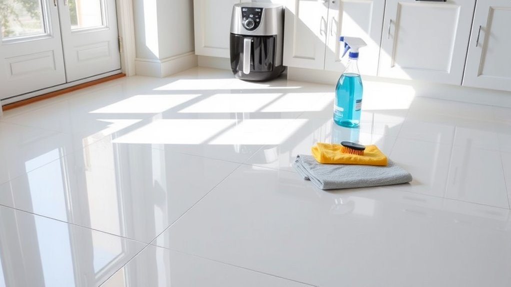 prepare safe cleaning area