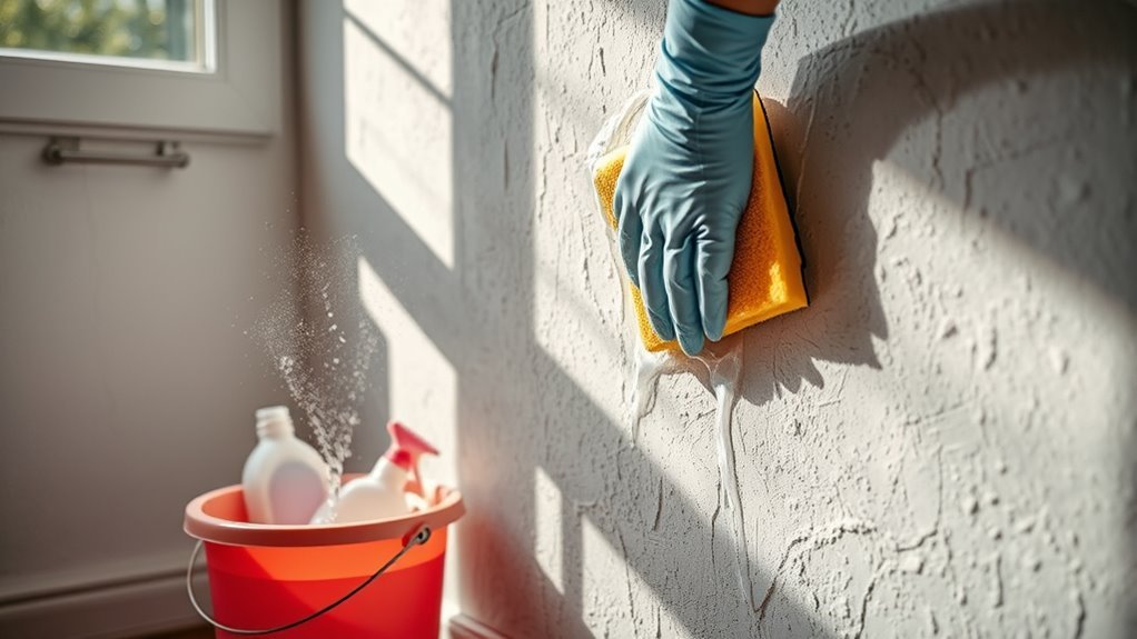 prepare wall for cleaning