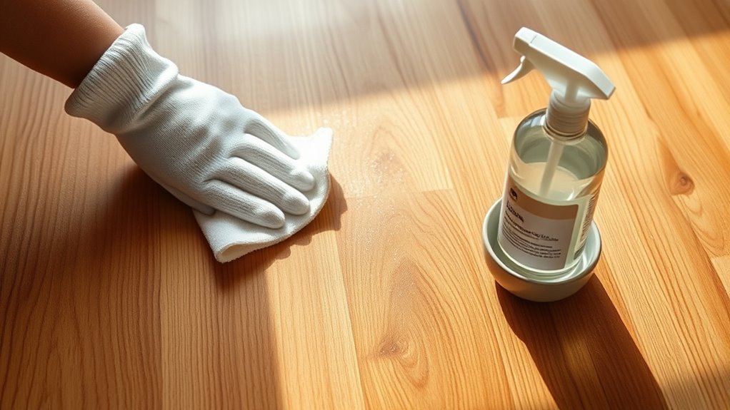 prepare wood for cleaning