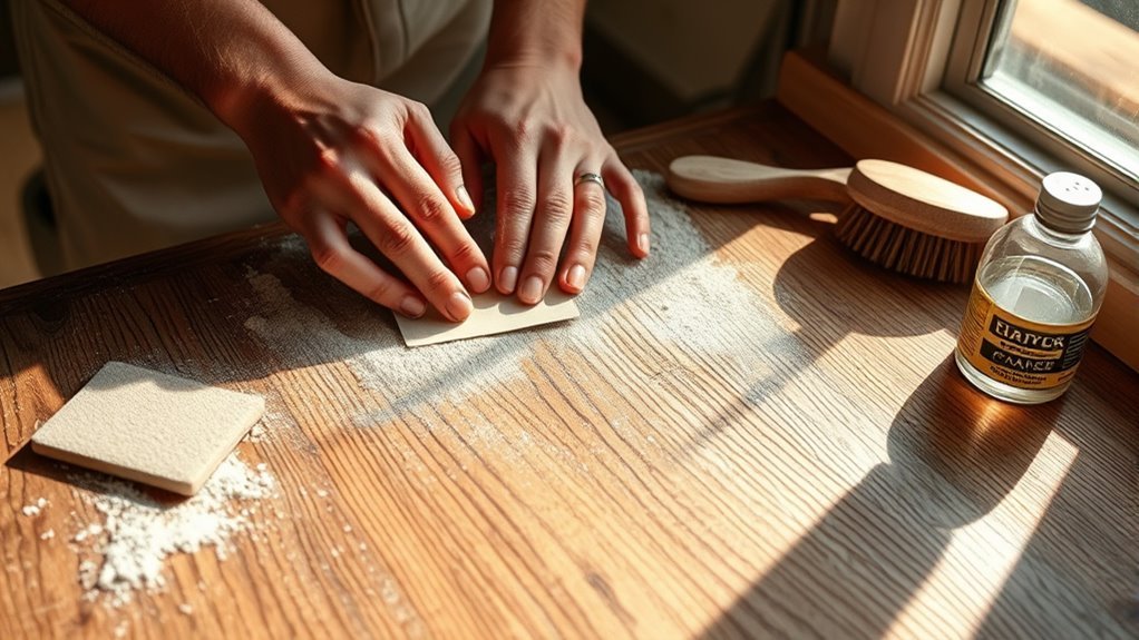 prepare wood surfaces carefully