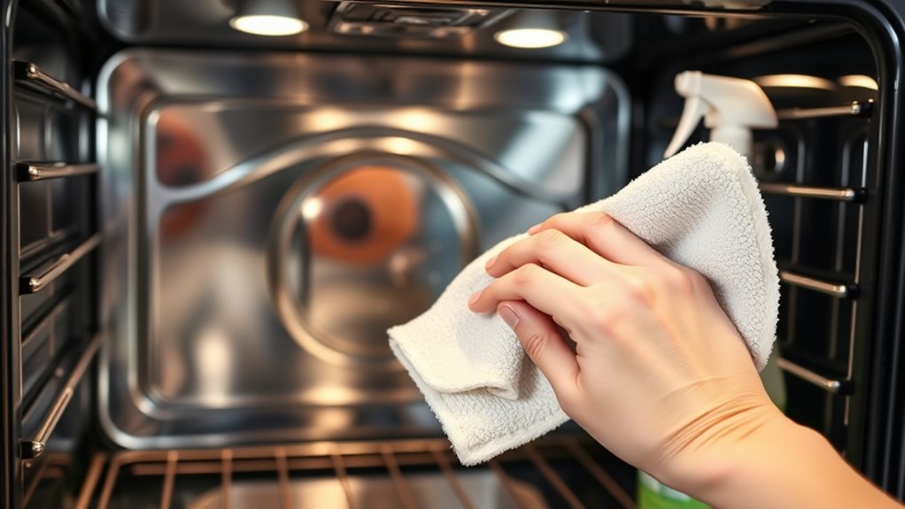 prevent oven dirt buildup