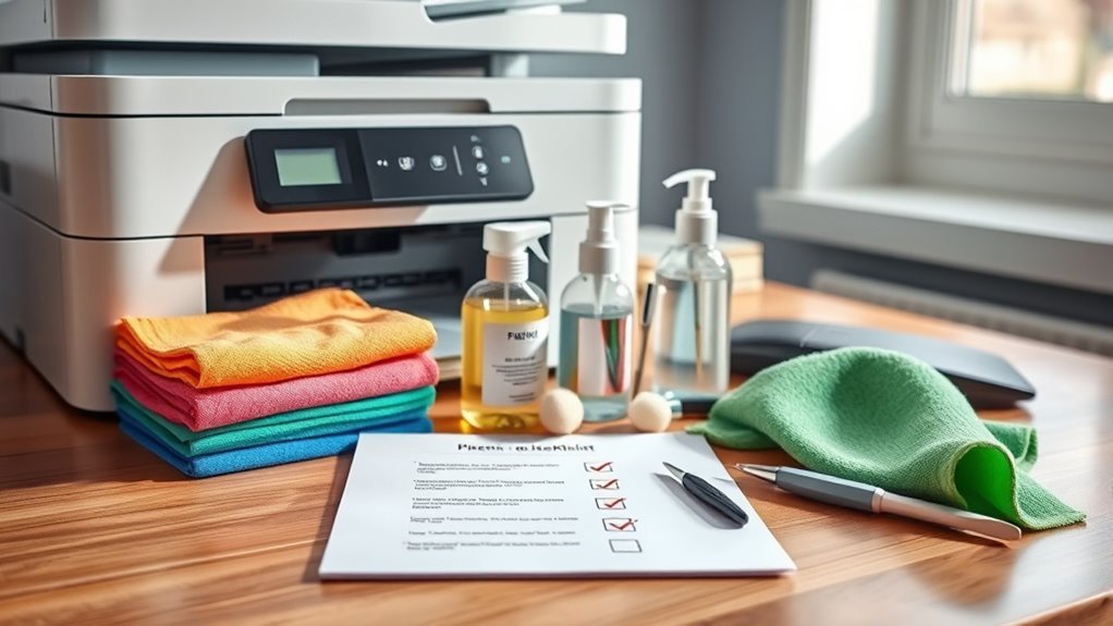 printer business cleaning checklist