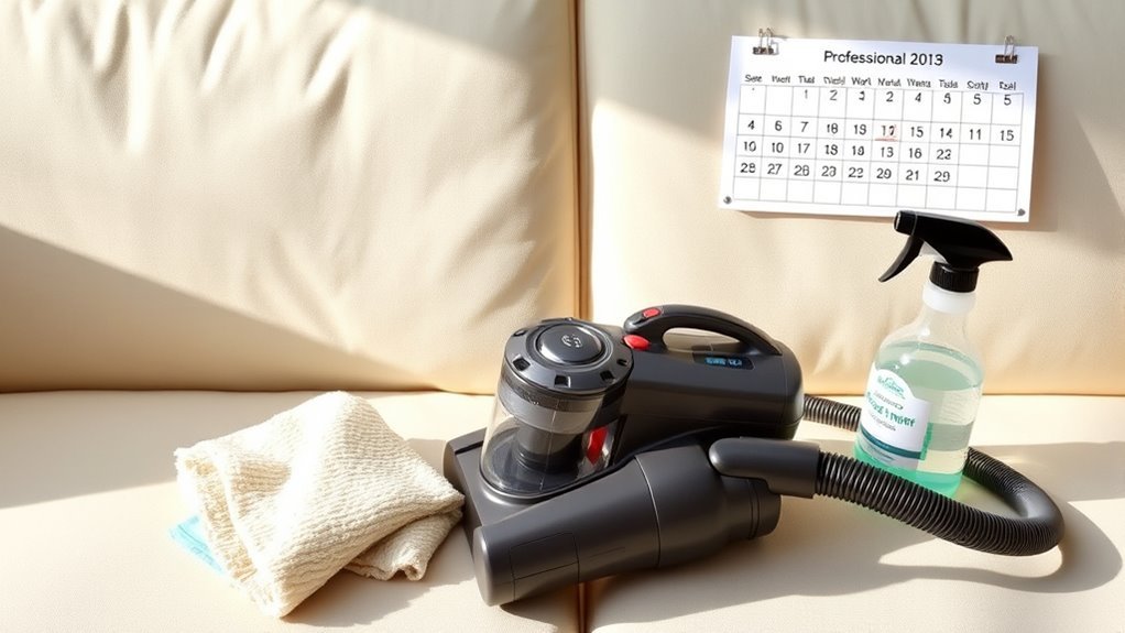 professional sofa cleaning schedule