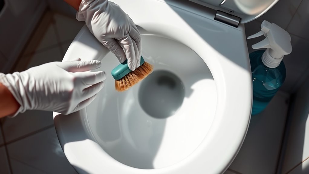 proper toilet seat cleaning