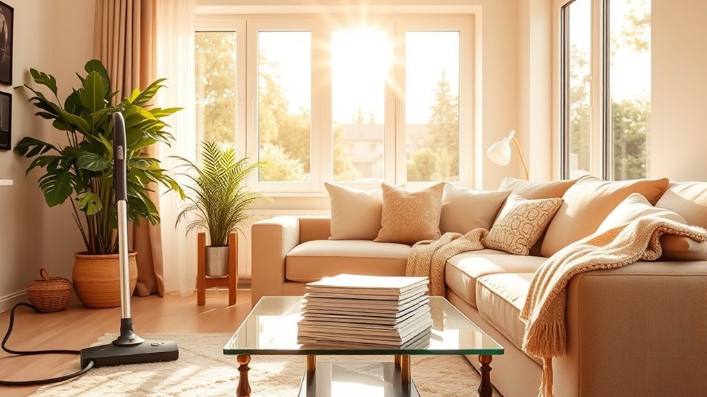 quick living room cleanup