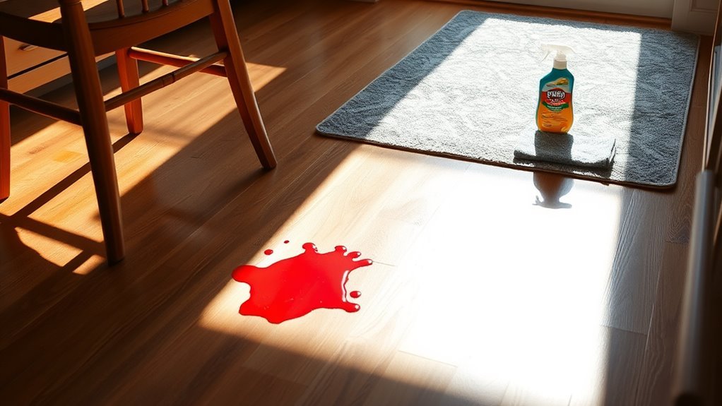 quickly blot spills safely