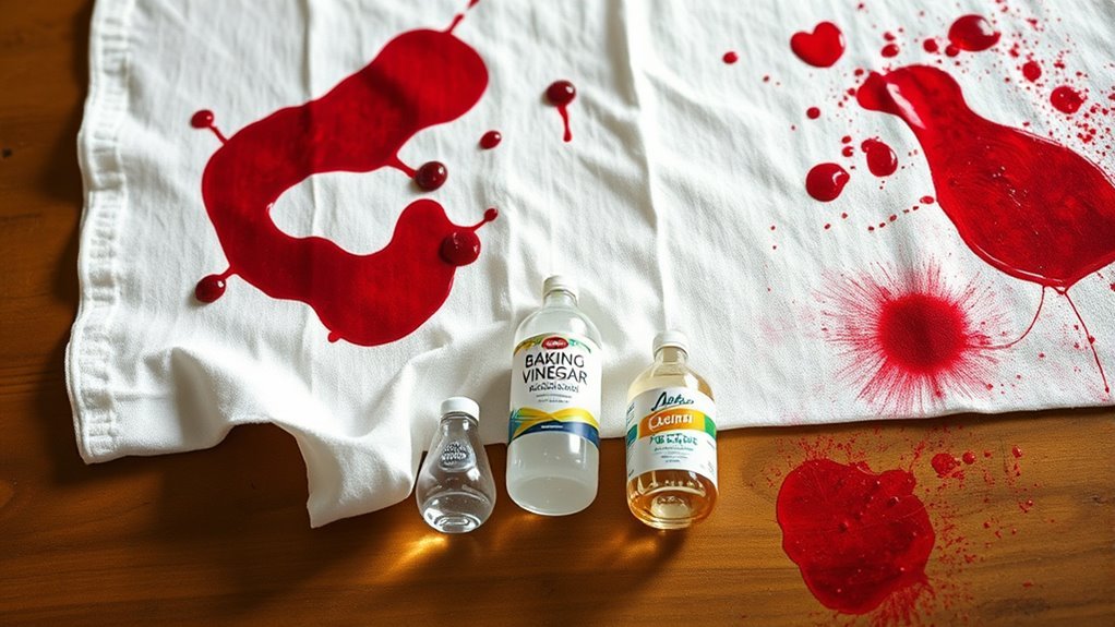 quickly treat wine stains