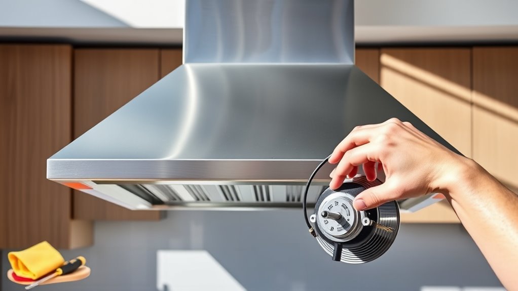 reassemble and test range hood