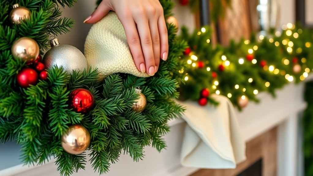 refresh artificial wreaths easily