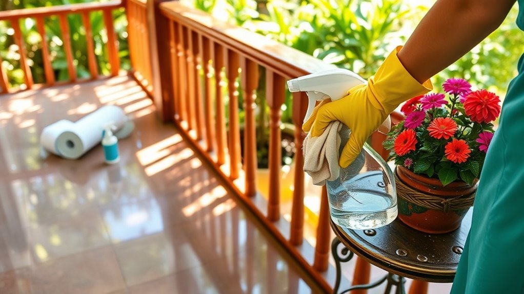regular porch cleaning schedule