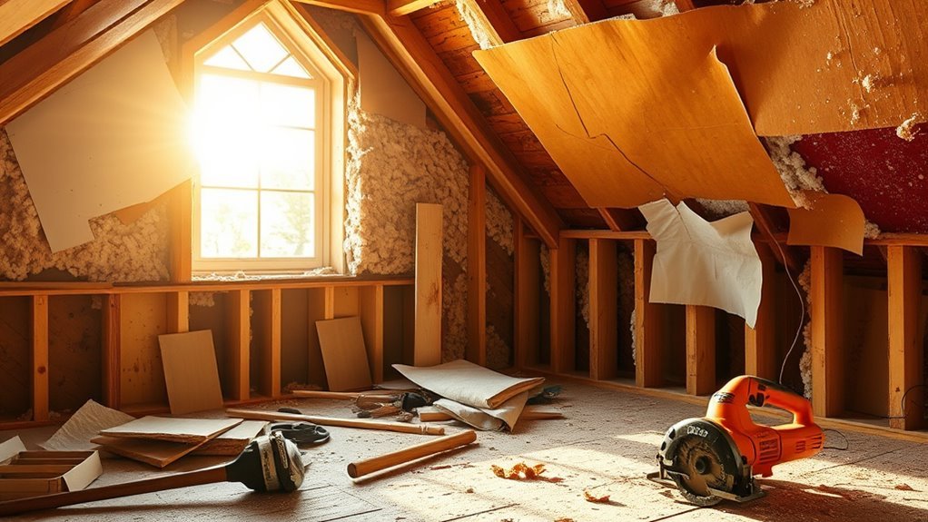 remove attic wall safely