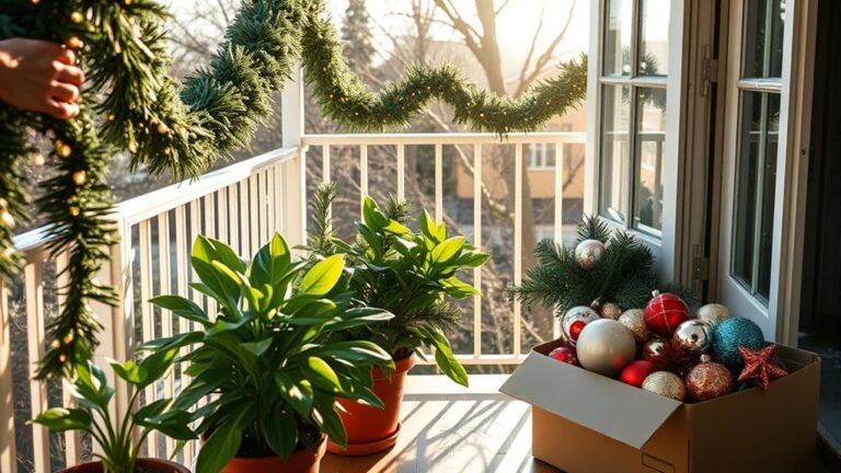 remove balcony holiday decorations